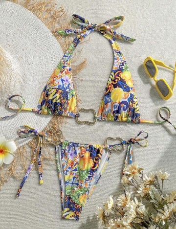 Costum de baie Shein, mix culori