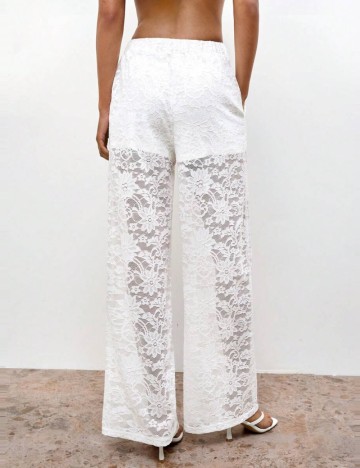 Pantaloni Shein, alb