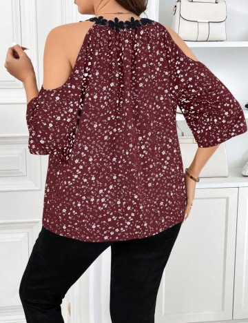 Cămașă cu mânecă scurtă Shein Curve+, mix culori
