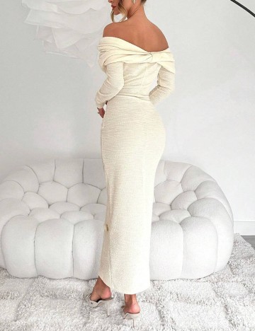 Rochie maxi Shein, crem