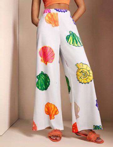 Pantaloni Shein, alb