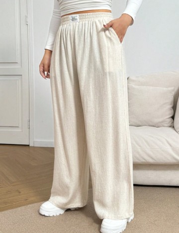 Pantaloni Shein Curve+, bej