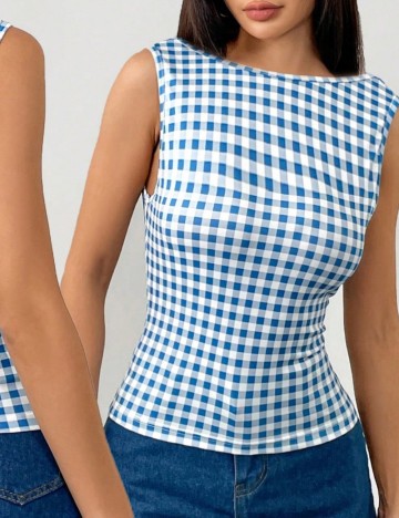 Top Shein, albastru