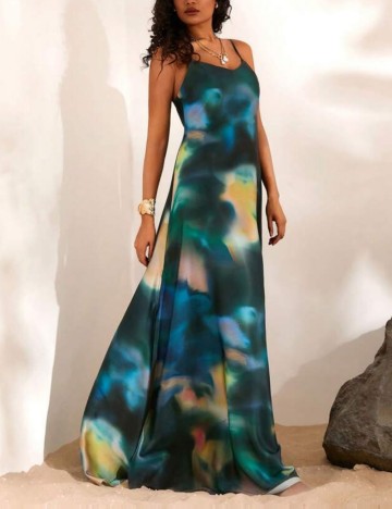 Rochie maxi Shein, mix culori