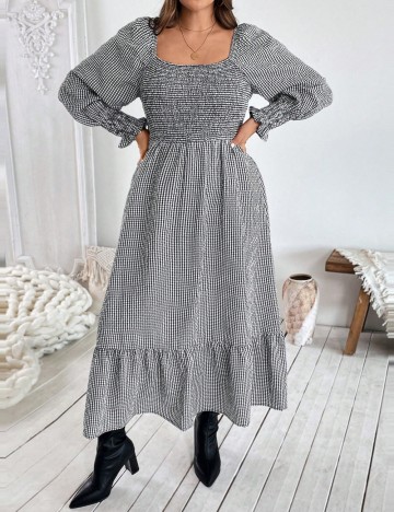 Rochie midi Shein Curve+, mix culori