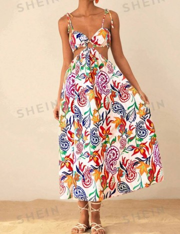 Rochie midi Shein, mix culori