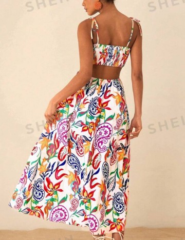Rochie midi Shein, mix culori