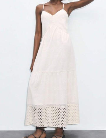 Rochie maxi Shein, crem