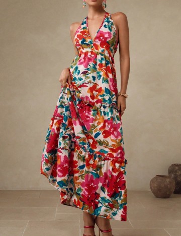 Rochie maxi Shein, mix culori