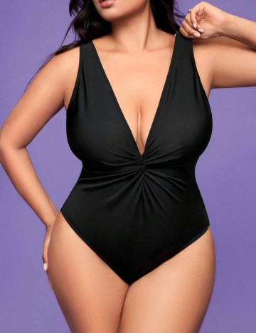 Costum de baie întreg Shein Curve+, negru