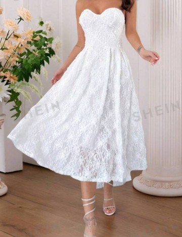 Rochie midi Shein, alb