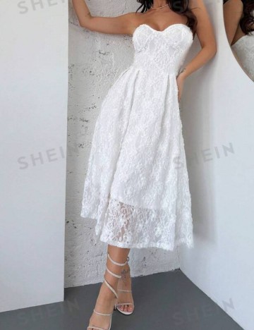 Rochie midi Shein, alb