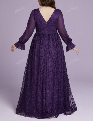 Rochie de ocazie Shein Curve+, mov