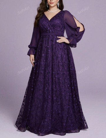 Rochie de ocazie Shein Curve+, mov