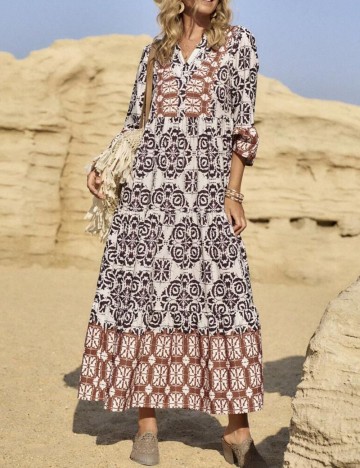 Rochie maxi Shein, mix culori