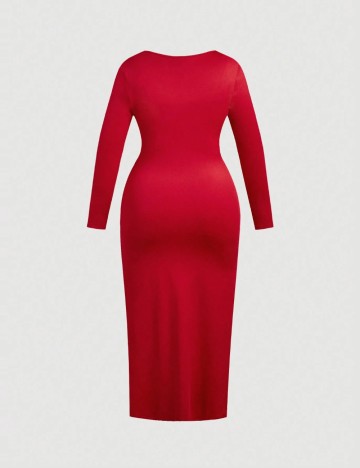 Rochie midi Shein Curve+, roșu
