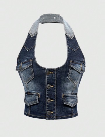 Top Shein, albastru