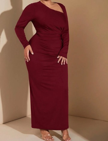 Rochie maxi Shein Curve+, vișiniu