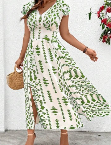 Rochie maxi Shein Curve+, mix culori