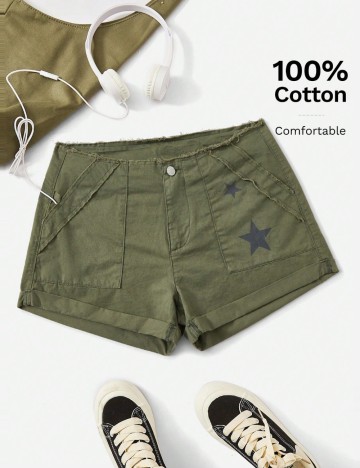 Pantaloni scurți Shein, verde