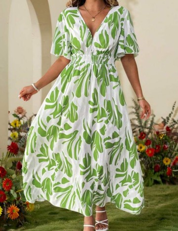 Rochie maxi Shein Curve+, mix culori