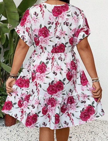 Rochie mini Shein Curve+, mix culori