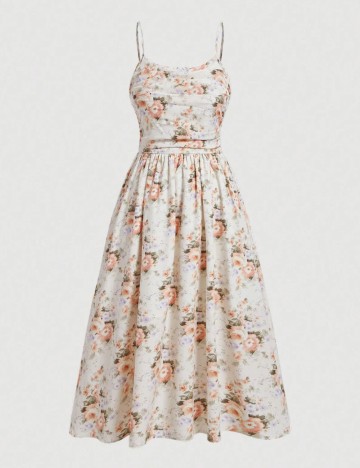 Rochie midi Shein Curve+, crem
