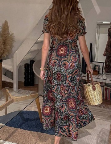 Rochie midi Shein, mix culori
