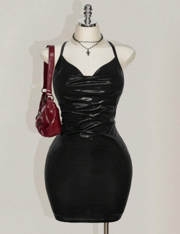 Rochie mini Shein Curve+, negru