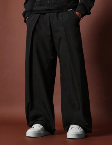 Pantaloni SUMWON by Shein, negru