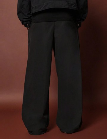 Pantaloni SUMWON by Shein, negru