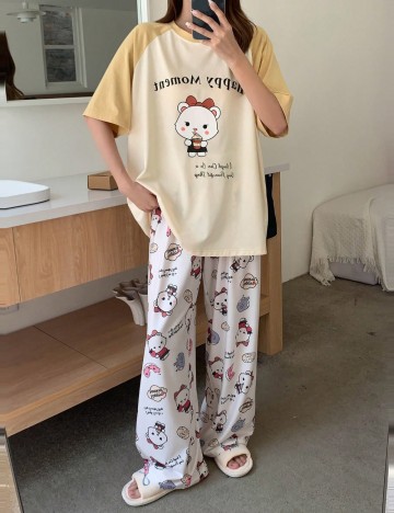 Compleu pijamale DAZY by Shein, mix culori