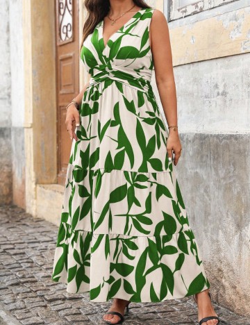 Rochie maxi Shein Curve+, mix culori