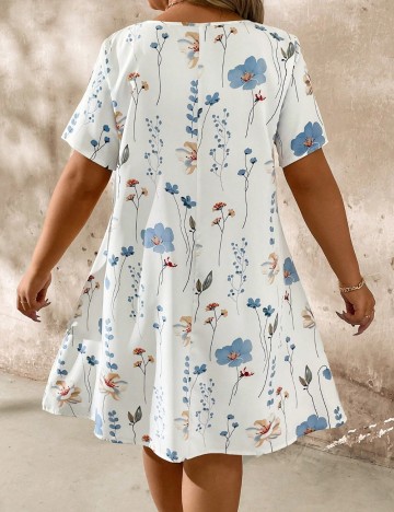 Rochie midi Shein Curve+, mix culori