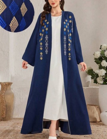 Cardigan lung Shein, albastru