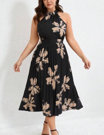 Rochie maxi Shein Curve+, mix culori