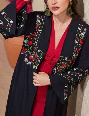 Cardigan lung Shein, negru