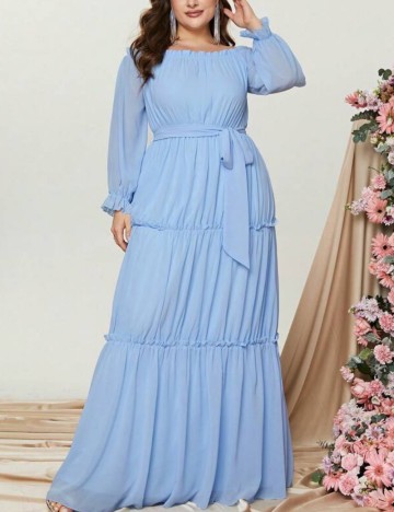 Rochie maxi Shein Curve+, albastru
