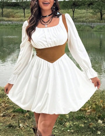 Rochie mini Shein Curve+, mix culori