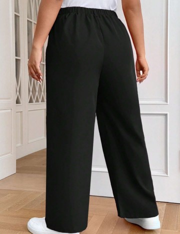 Pantaloni Shein Curve+, negru
