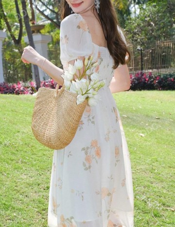 Rochie midi Shein, crem
