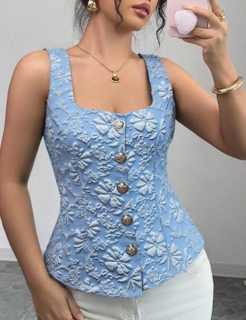 Top Shein, albastru