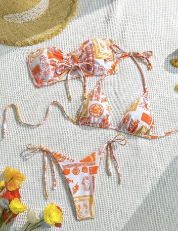 Set costum de baie Shein, mix culori