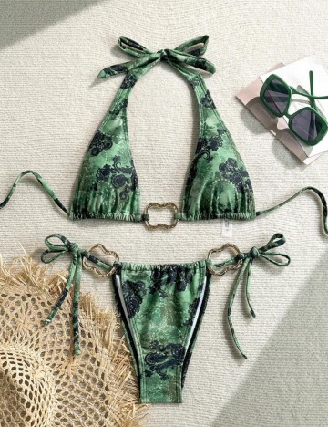 Costum de baie Shein, mix culori
