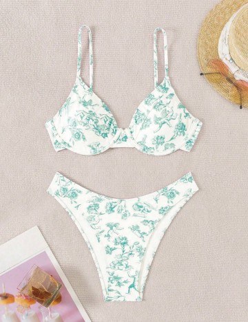 Costum de baie Shein, mix culori