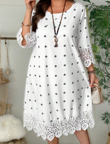 Rochie midi Shein Curve+, mix culori
