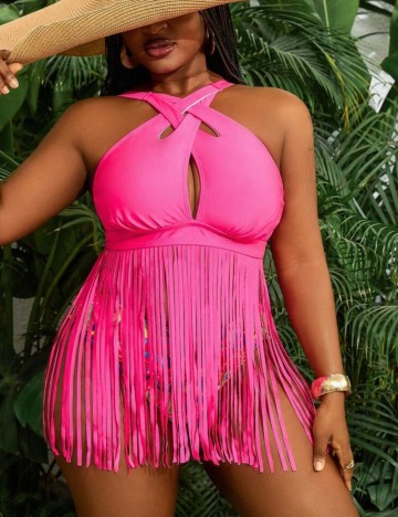 Costum de baie Shein Curve+, mix culori