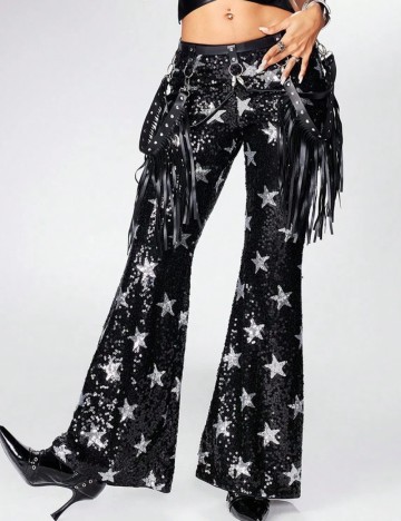 Pantaloni Romwe by Shein, negru