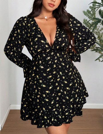 Rochie mini Shein Curve+, mix culori