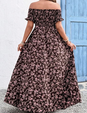 Rochie maxi Shein Curve+, maro